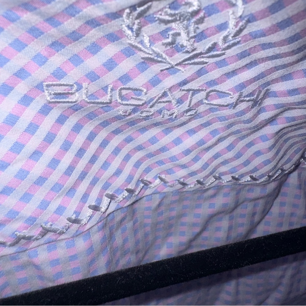 Bugatchi Men's Lavender Checkered Button Down Shi… - image 10